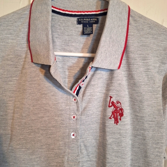 US Polo Association Womens Sport Golf Dress Gray With Logo Size Large EUC - Picture 5 of 14